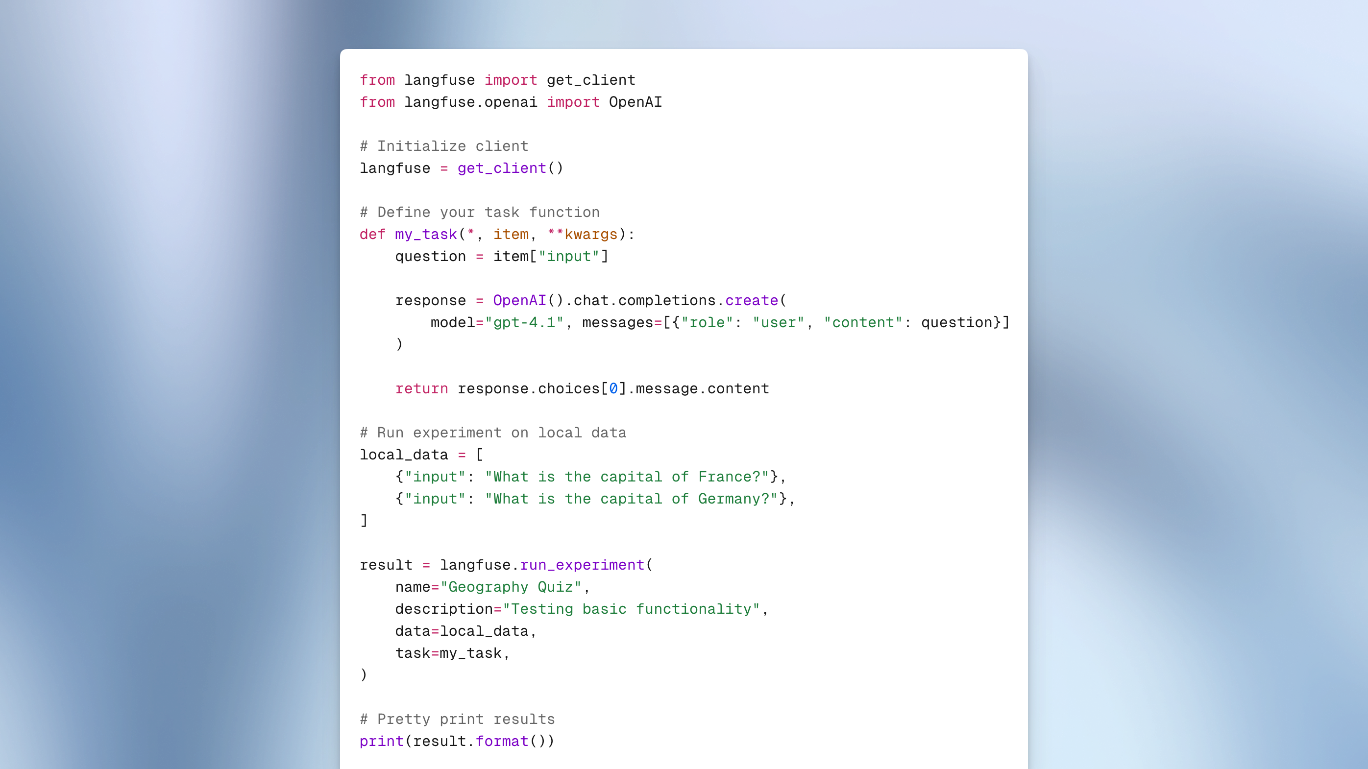 Experiment Runner SDK
