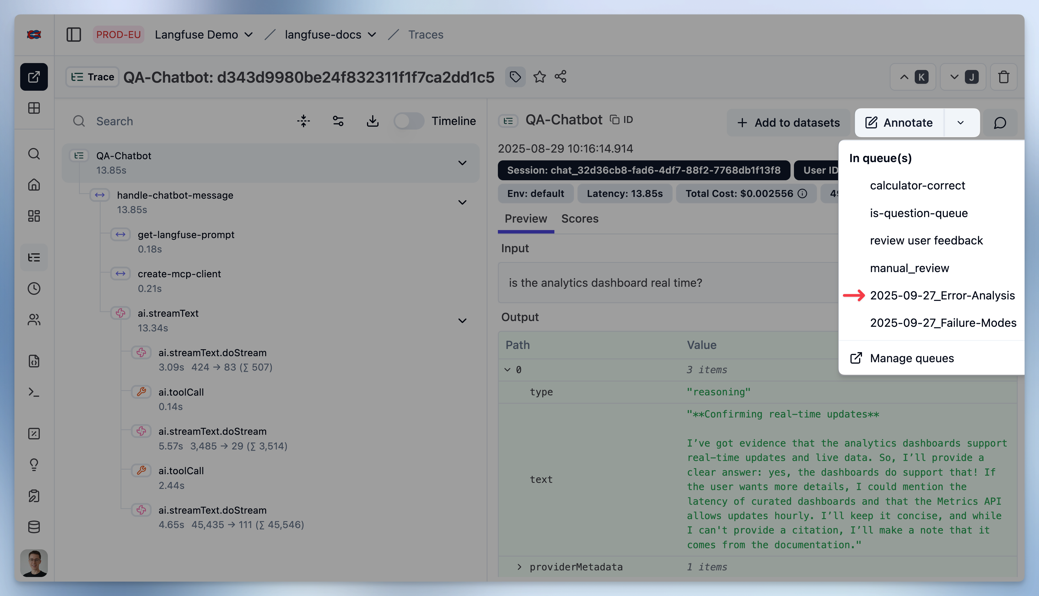 Add to Annotation Queue