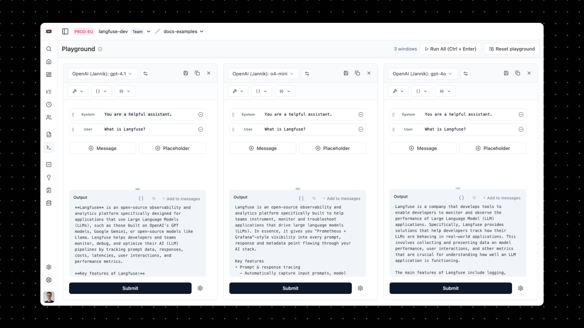 Playground Side-by-Side Comparison
