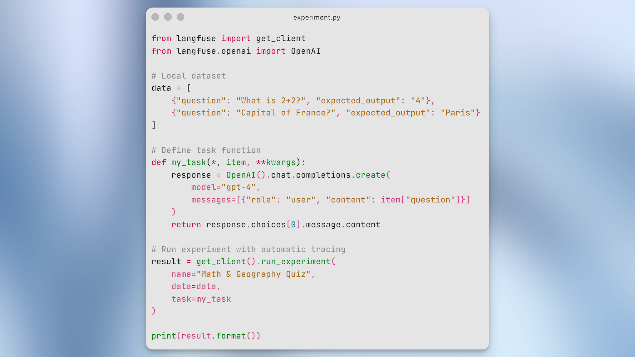 Experiment Runner SDK