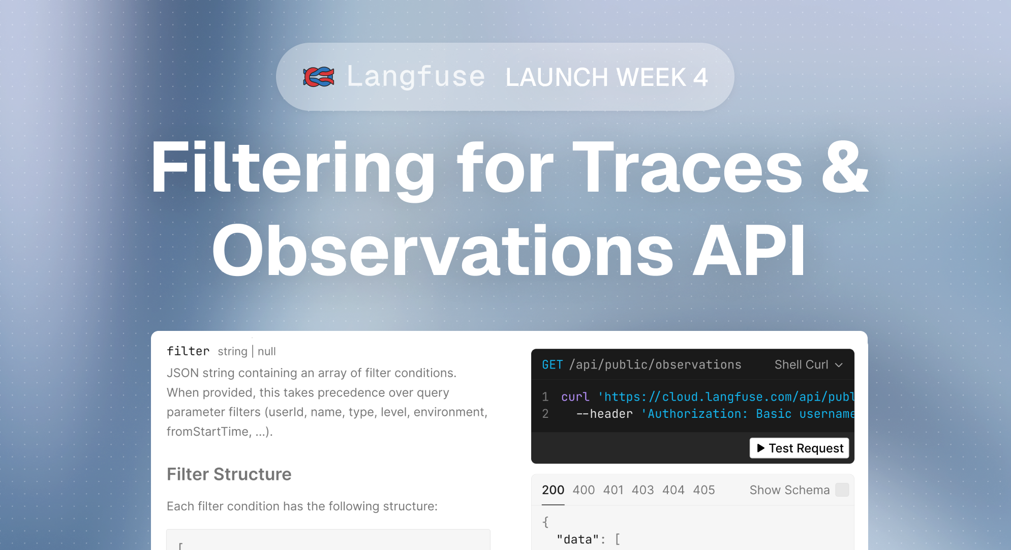 Advanced Filtering for Public Traces and Observations API